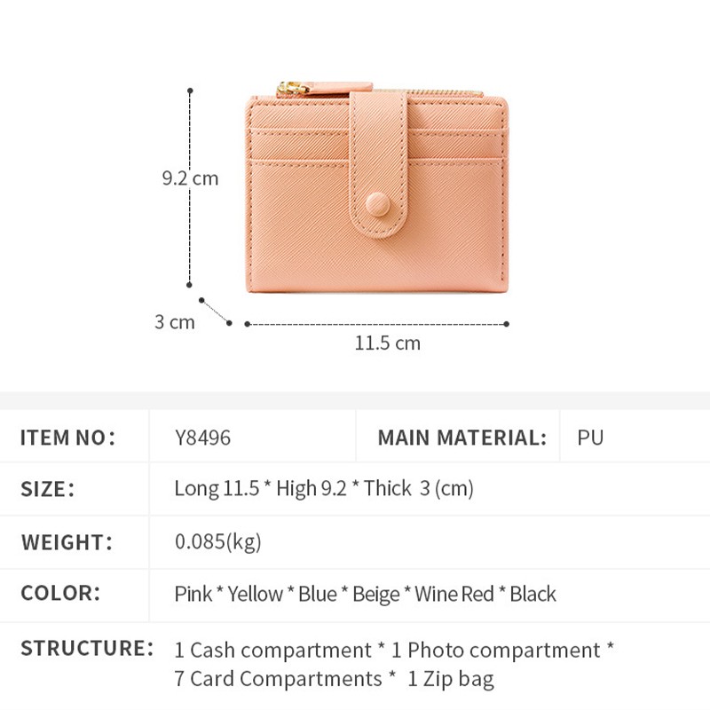 fold Short Wallet size